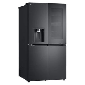 LG 847L French Door Fridge with InstaView GFV900MBLC, Right Side View