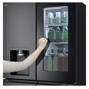 LG 847L French Door Fridge with InstaView GFV900MBLC, Top Display View