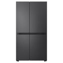 LG 664L Matte Black Side by Side Fridge Freezer GSB599MBL, Front View