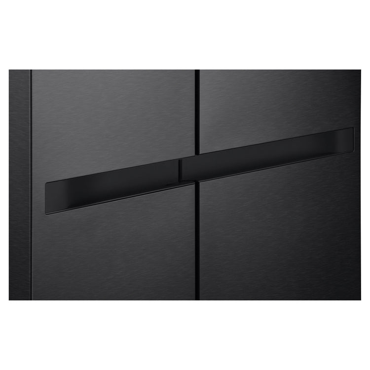 LG 664L Matte Black Side by Side Fridge Freezer GSB599MBL, Handle View