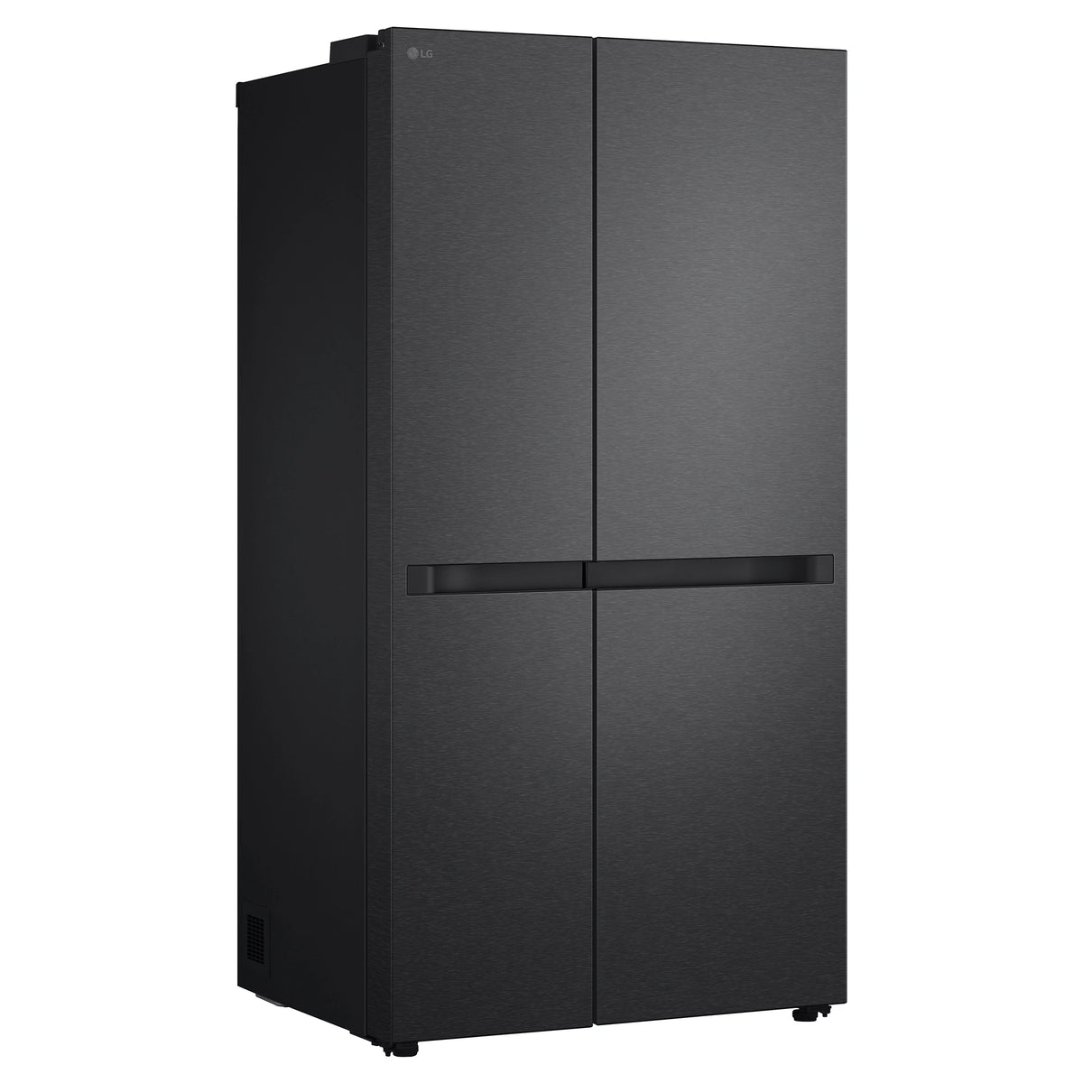 LG 664L Matte Black Side by Side Fridge Freezer GSB599MBL, Left Side View
