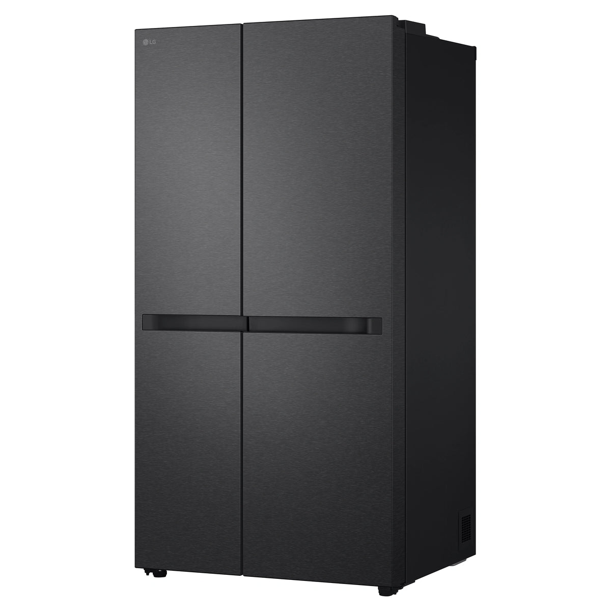 LG 664L Matte Black Side by Side Fridge Freezer GSB599MBL, Right Side View