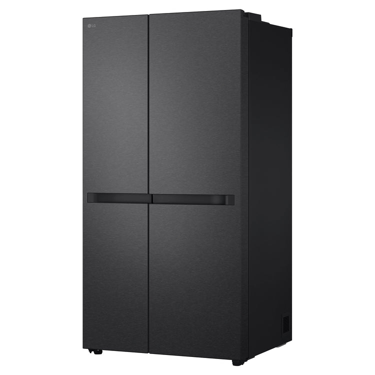 LG 664L Matte Black Side by Side Fridge Freezer GSB599MBL, Right Side View