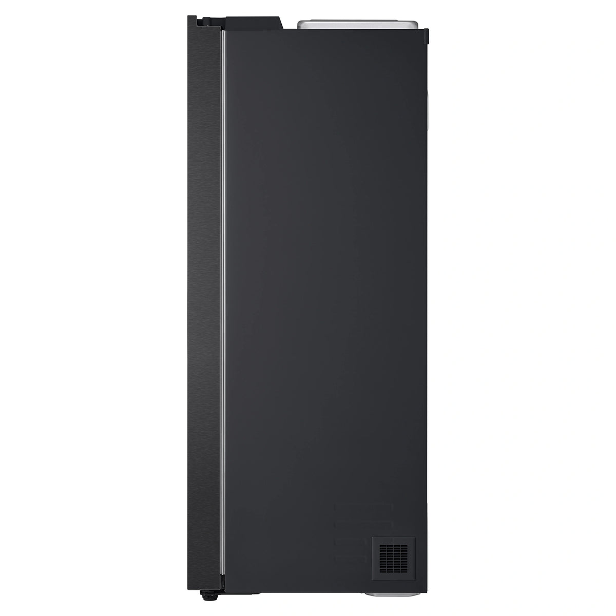 LG 664L Matte Black Side by Side Fridge Freezer GSB599MBL, Side View