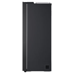 LG 664L Matte Black Side by Side Fridge Freezer GSB599MBL, Side View