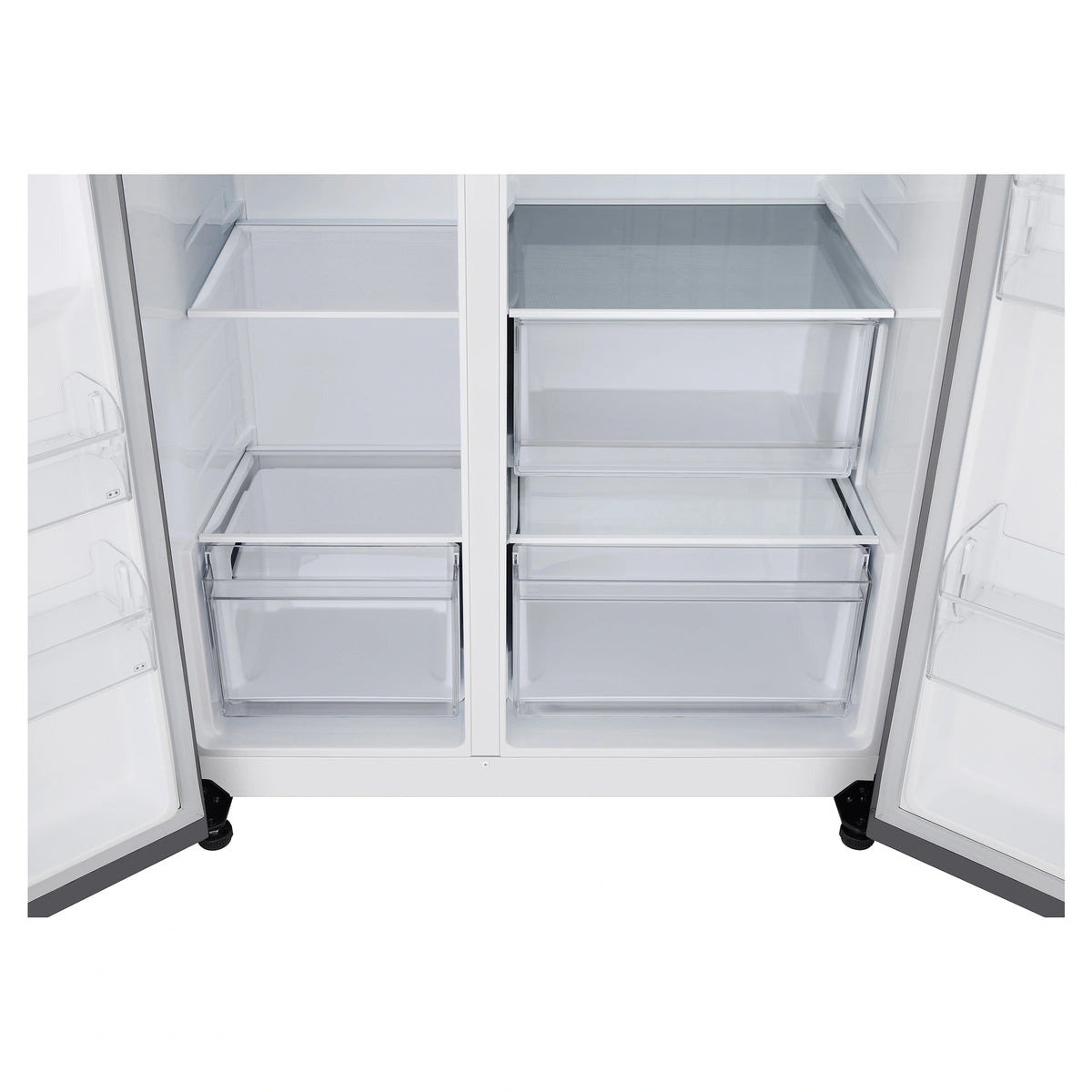 LG 664L Stainless Steel Side by Side Fridge Freezer GSB599PL, Drawers View