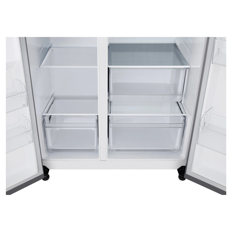LG 664L Stainless Steel Side by Side Fridge Freezer GSB599PL, Drawers View