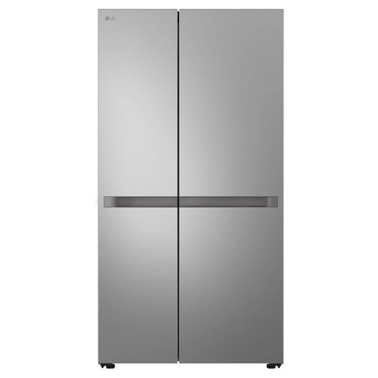 LG 664L Stainless Steel Side by Side Fridge Freezer GSB599PL, Front View