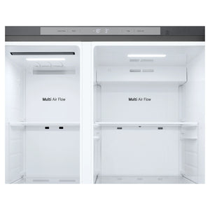 LG 664L Stainless Steel Side by Side Fridge Freezer GSB599PL, Multi Air Flow View