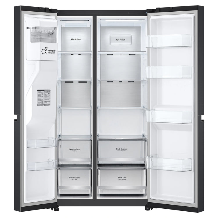 LG GSL600MBL 635L Side by Side Fridge Plumbed