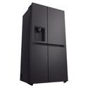 LG 641L Black Side by Side Fridge - Non-Plumbed Ice/Water Dispenser GSN599MBL, Front Left Side View