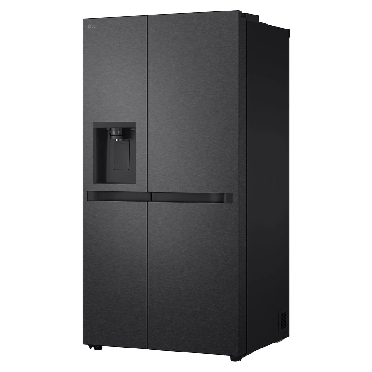 LG 641L Black Side by Side Fridge - Non-Plumbed Ice/Water Dispenser GSN599MBL, Right Side View
