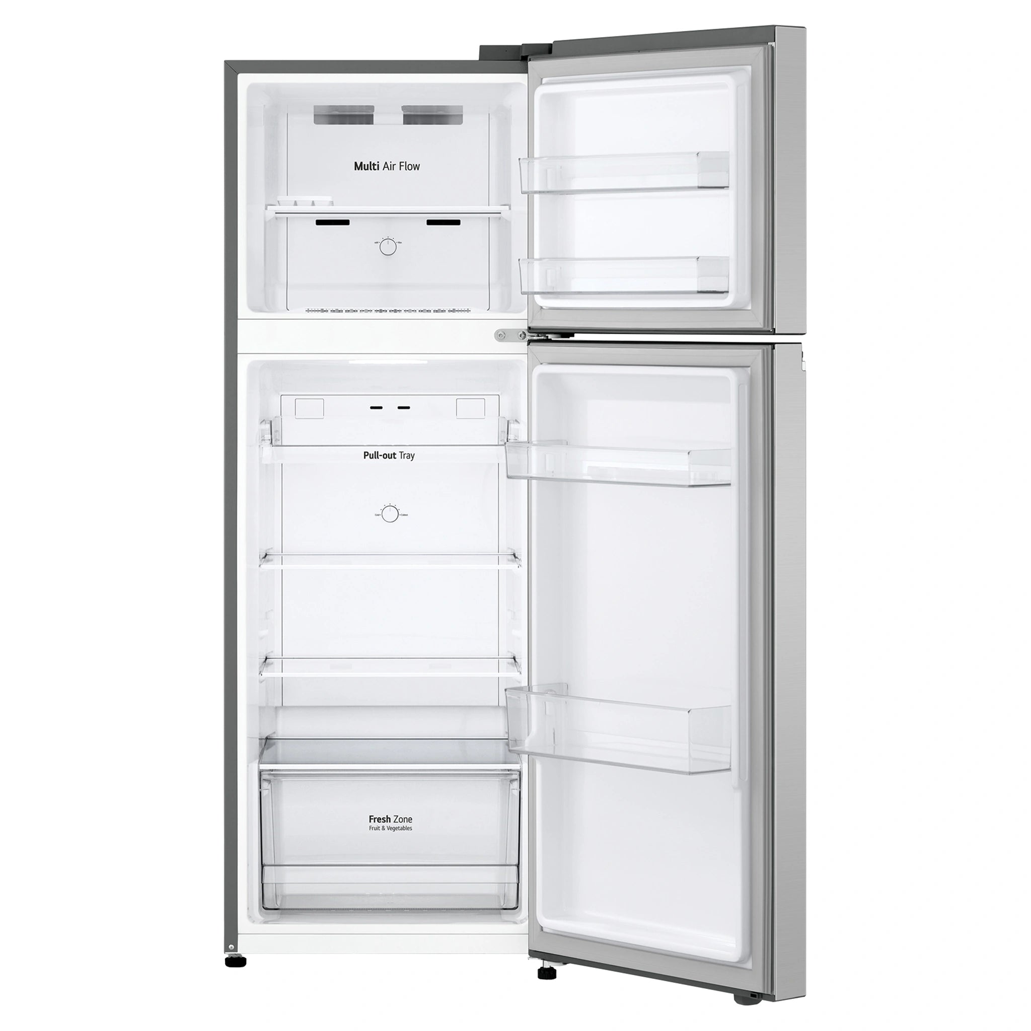 LG 243 L Top Mount Refrigerator GT1S, Front View With Door Open View
