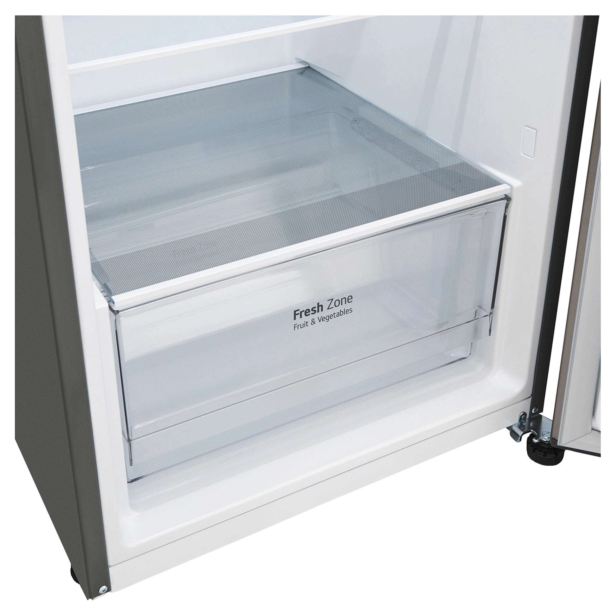 LG 315L Top Mount Fridge Stainless Finish GT3S, Fresh Zone View