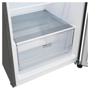 LG 315L Top Mount Fridge Stainless Finish GT3S, Fresh Zone View
