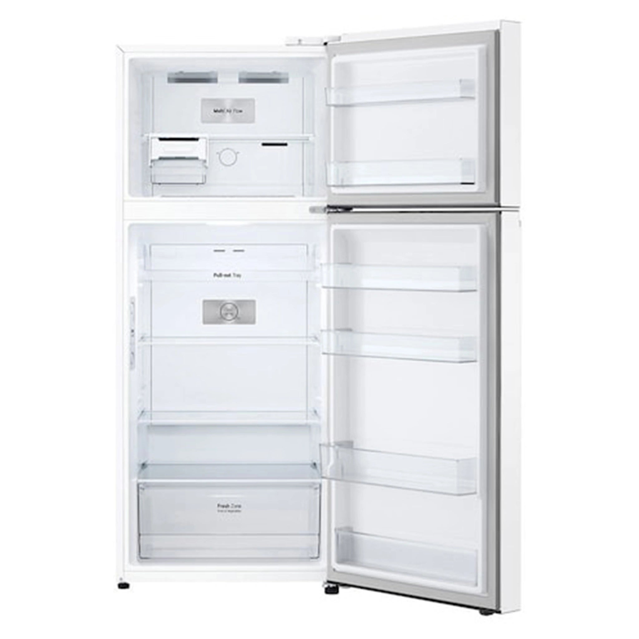 LG 375 L Top Mount Refrigerator GT5W, Front View With Door Open View