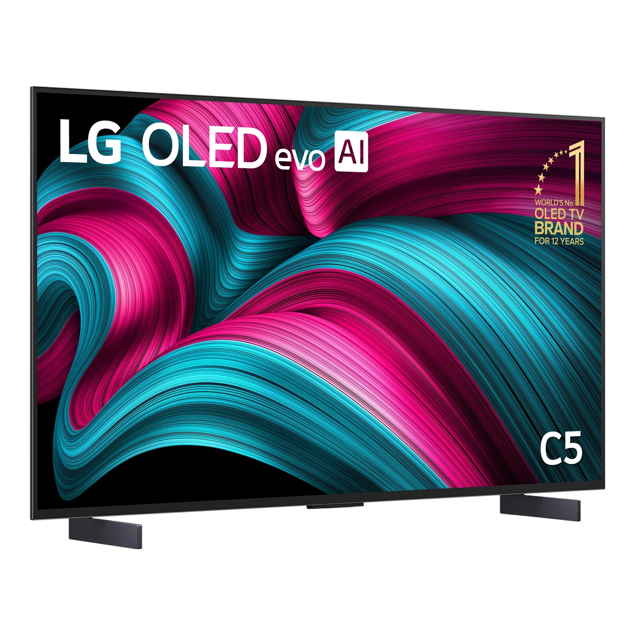 LG 42 Inch OLED Evo C5 4K Smart TV with AI Magic OLED42C5PSA, Right View
