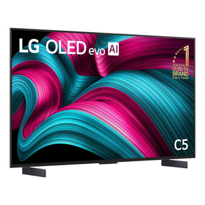 LG 42 Inch OLED Evo C5 4K Smart TV with AI Magic OLED42C5PSA, Right View