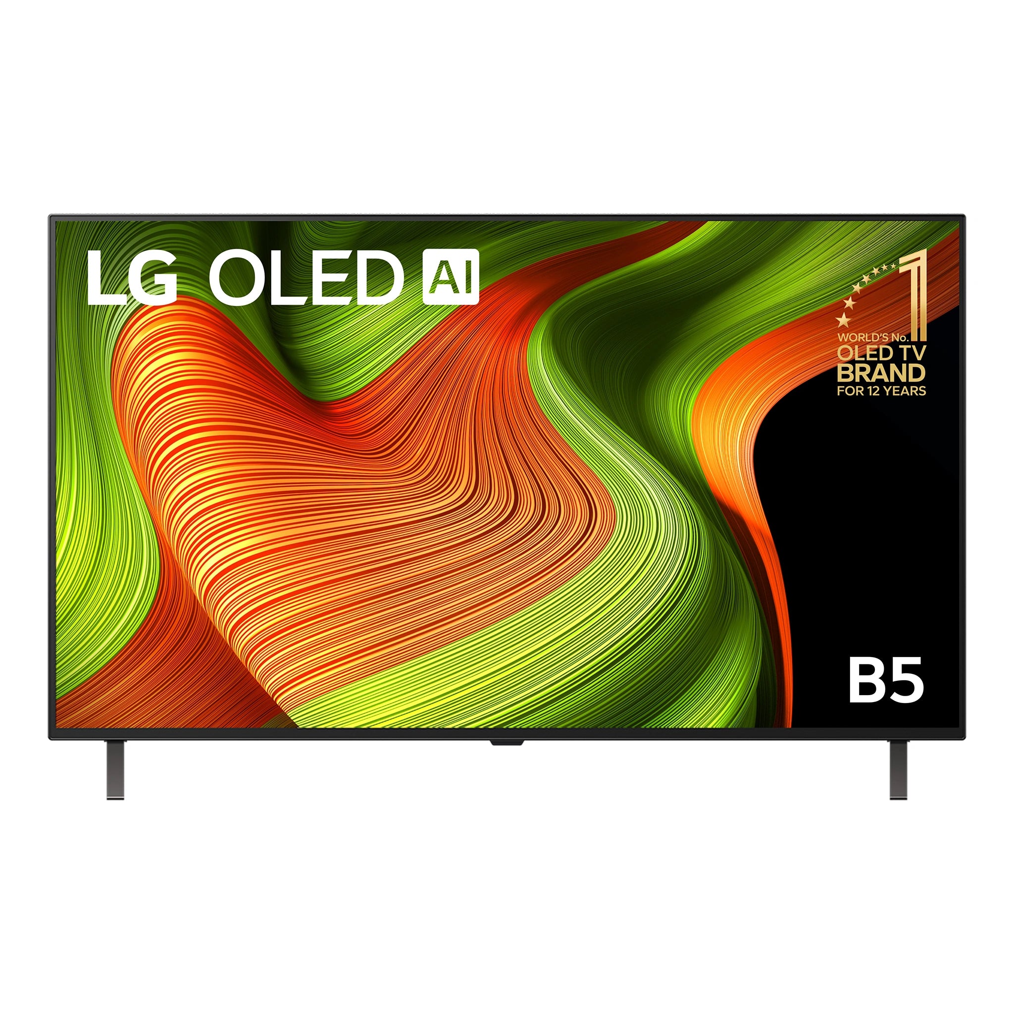 LG 48 Inch OLED B5 4K Smart TV with AI Brilliance OLED48B5PSA, Front View