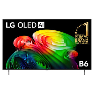 LG 55 Inch OLED AI B6 4K Smart TV 2026 OLED55B6PSA, Front View