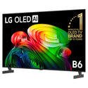 LG 55 Inch OLED AI B6 4K Smart TV 2026 OLED55B6PSA, Left Side View