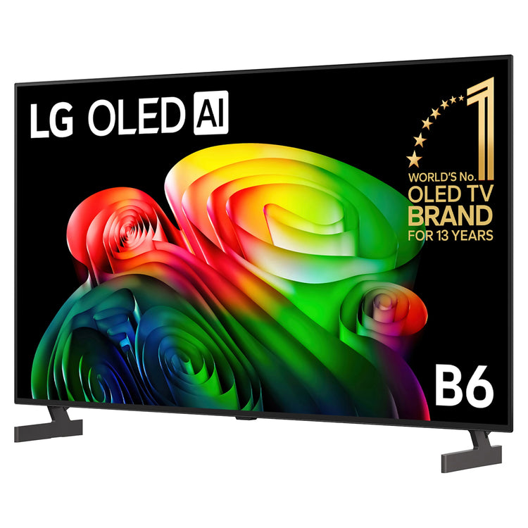 LG 55 Inch OLED AI B6 4K Smart TV 2026 OLED55B6PSA, Left Side View