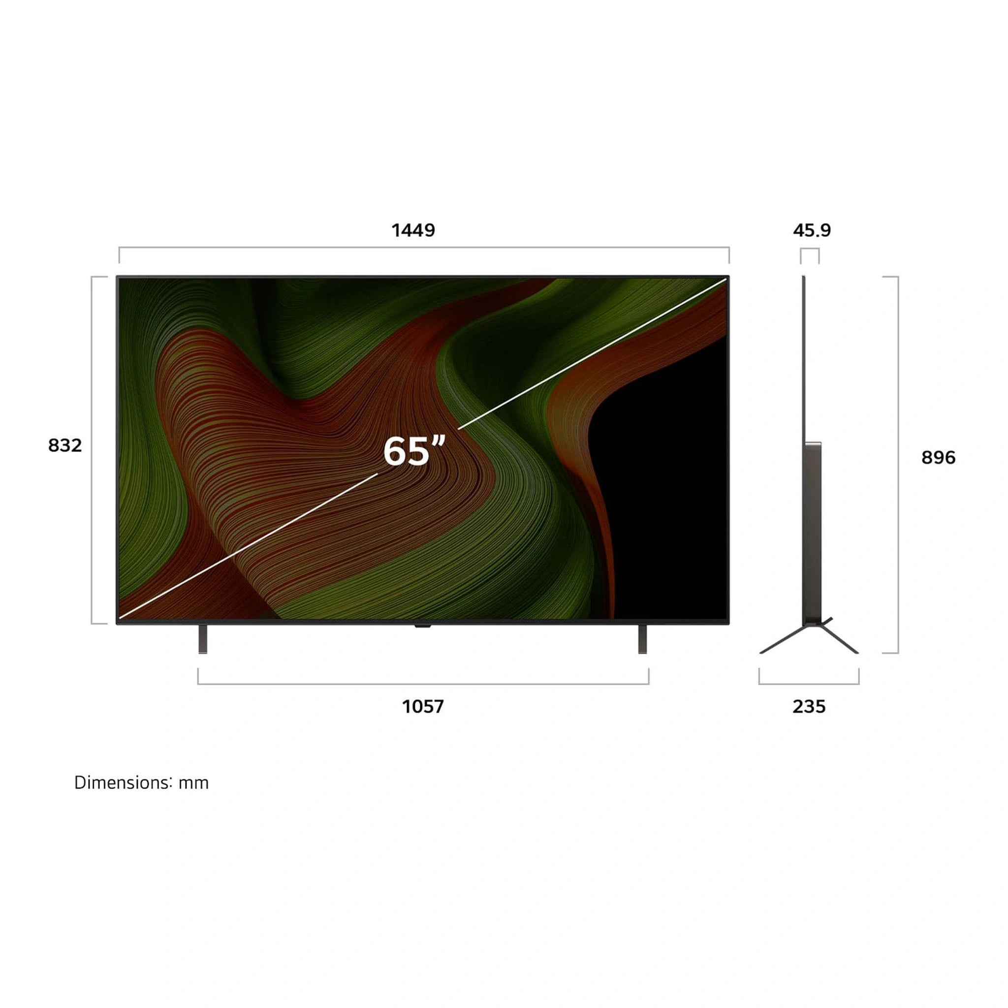 LG OLED65B5PSA 65 Inch B5 Series OLED AI 4K Smart TV