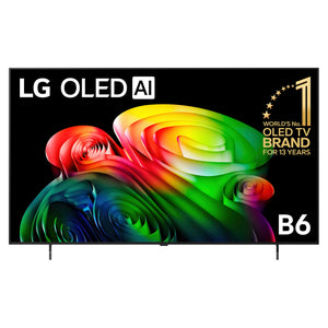 LG 65 Inch OLED AI 4K Smart TV 2026 OLED65B6PSA, Front View