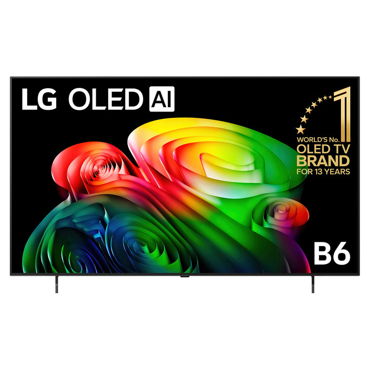 LG 65 Inch OLED AI 4K Smart TV 2026 OLED65B6PSA, Front View