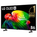 LG 65 Inch OLED AI 4K Smart TV 2026 OLED65B6PSA, Left Side View
