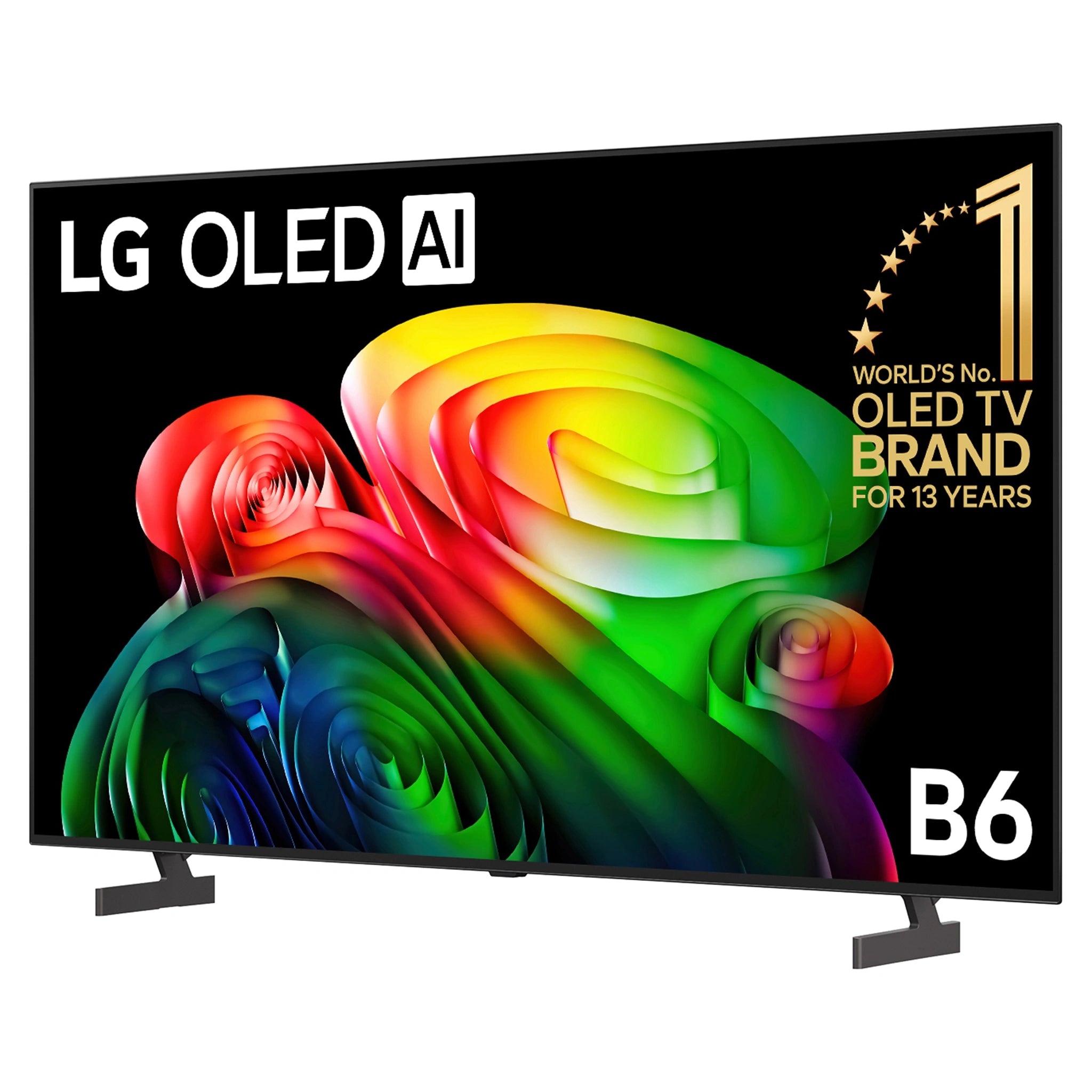 LG 65 Inch OLED AI 4K Smart TV 2026 OLED65B6PSA, Left Side View