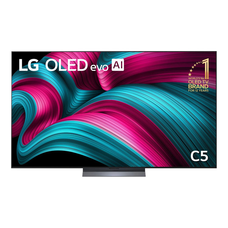 LG 77-inch OLED evo AI C5 4K Smart TV 2025 OLED77C5PSA, Front View