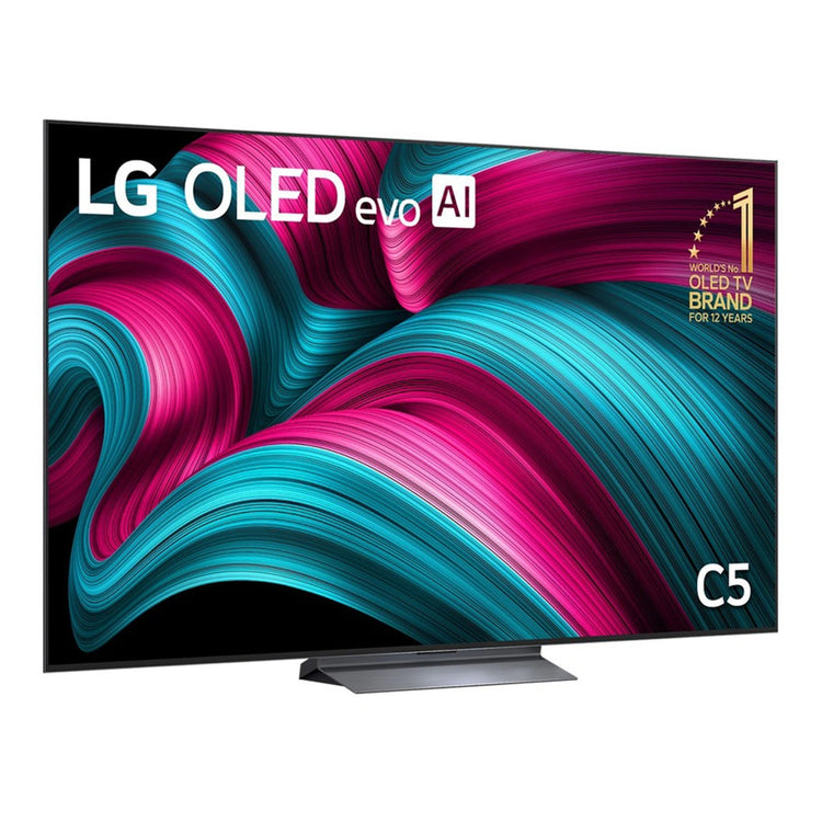 LG 77-inch OLED evo AI C5 4K Smart TV 2025 OLED77C5PSA, Left Side View