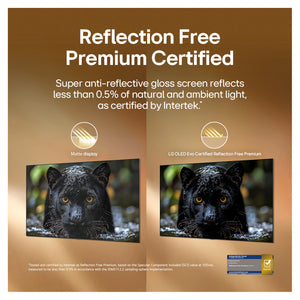 LG 83 Inch OLED evo AI G6 4K Smart TV 2026 OLED83G6PSB, Reflection Free Feature