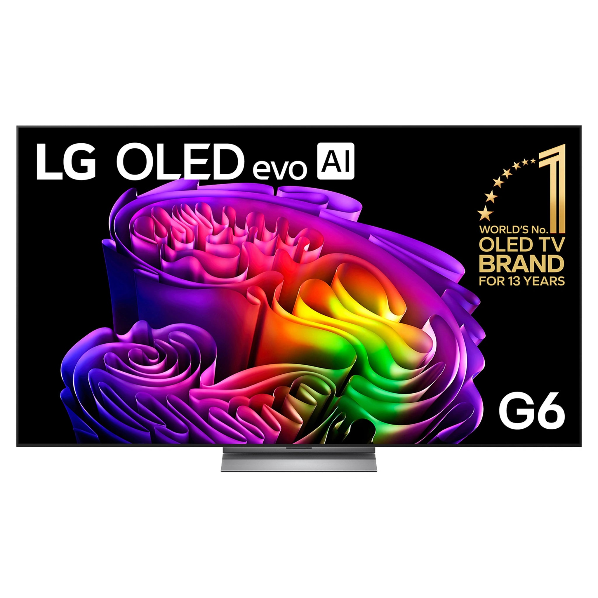 LG 83 Inch OLED evo AI G6 4K Smart TV 2026 OLED83G6PSB, Front View