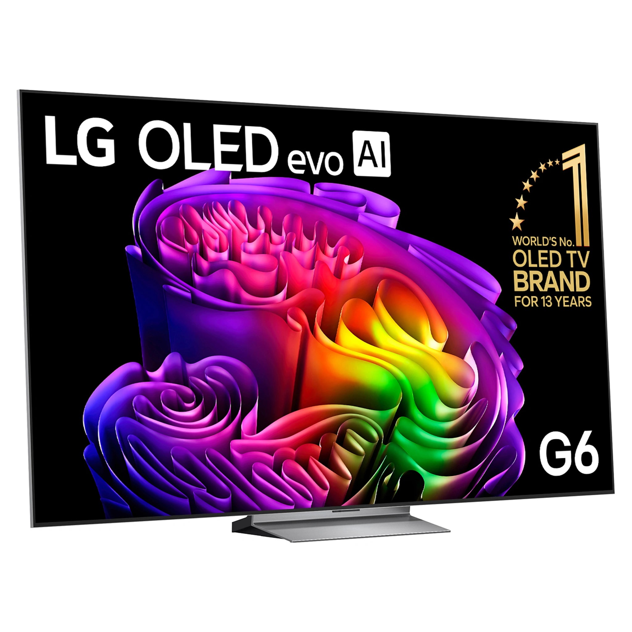 LG 83 Inch OLED evo AI G6 4K Smart TV 2026 OLED83G6PSB, Left Side View