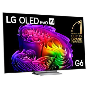 LG 83 Inch OLED evo AI G6 4K Smart TV 2026 OLED83G6PSB, Left Side View