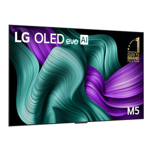 LG 83 Inch OLED evo AI M5 4K Smart TV with True Wireless Video & Audio Transfer OLED83M5PSA, Left Side View
