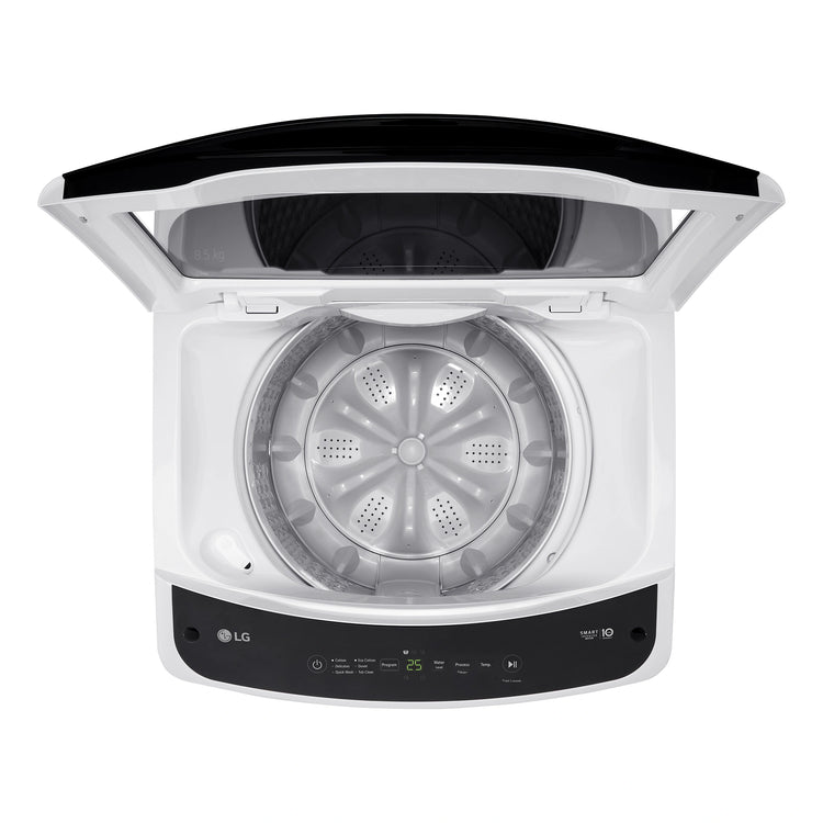 LG 8.5KG Top Load Washer - Smart Inverter WTL185W, Top View With Door Open