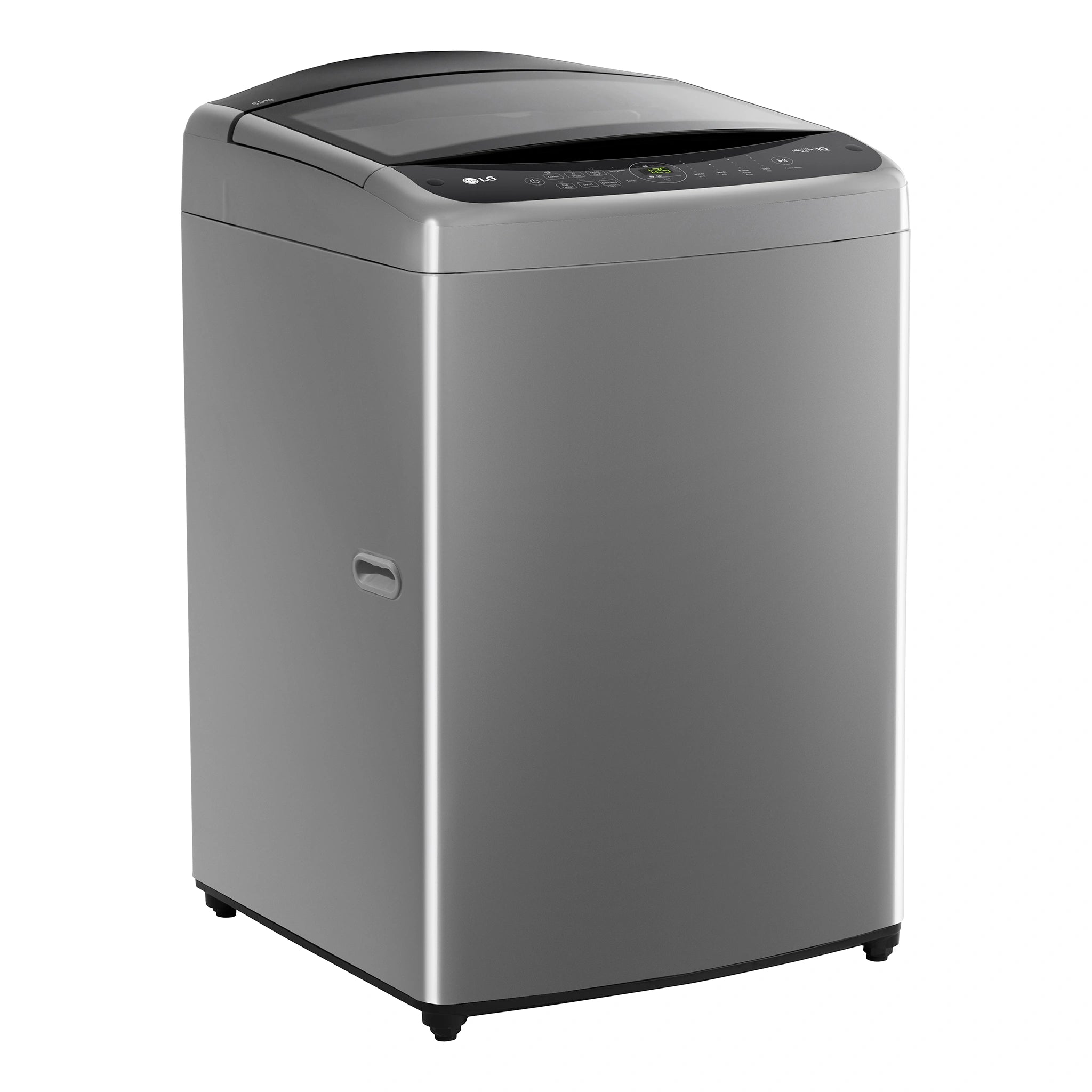LG 9kg Series 3 Top Load Washing Machine with AI DD in Grey WTL309G, Left Side View