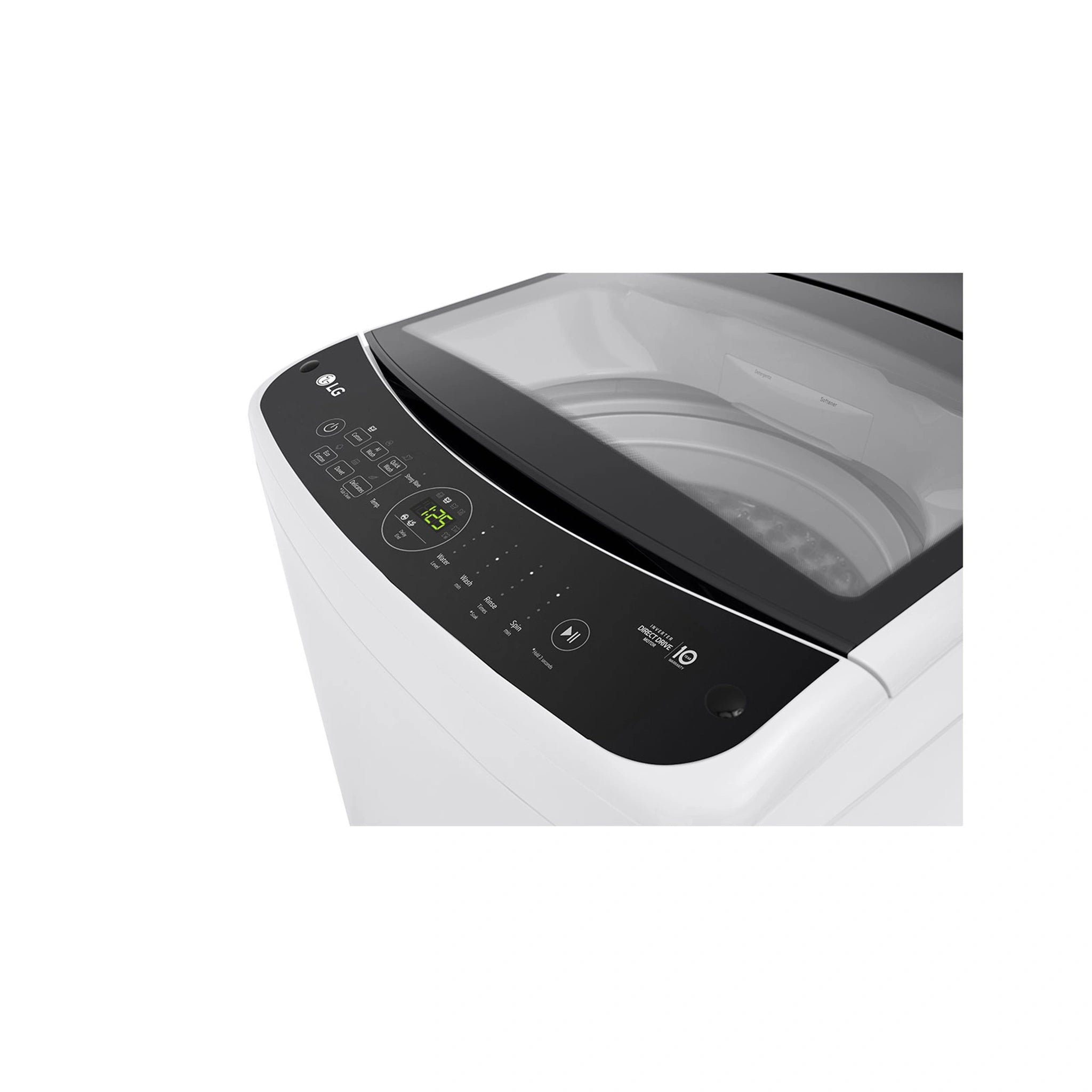 LG 9Kg Series 3 Top Load Washing Machine WTL309W, Control Panel View