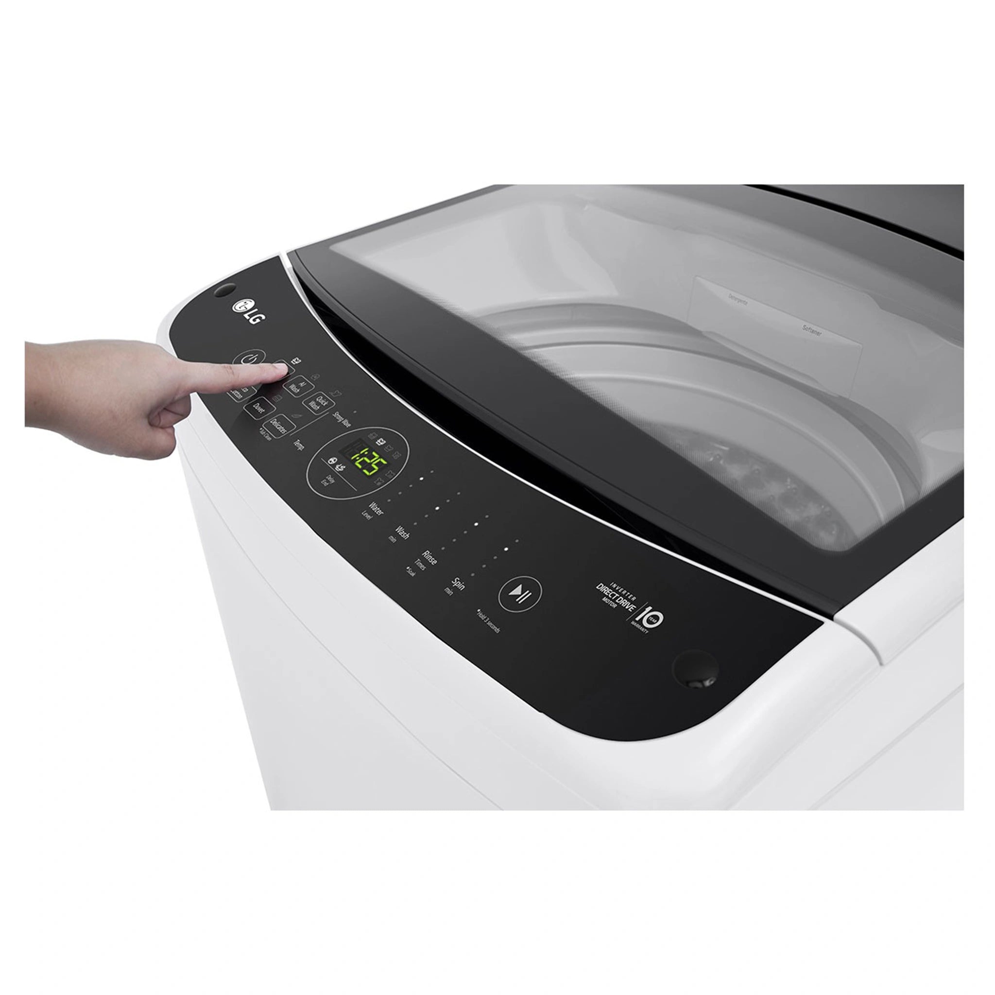 LG 9kg Series 3 Top Load Washer AI DD WTL309W, Control Panel View 2