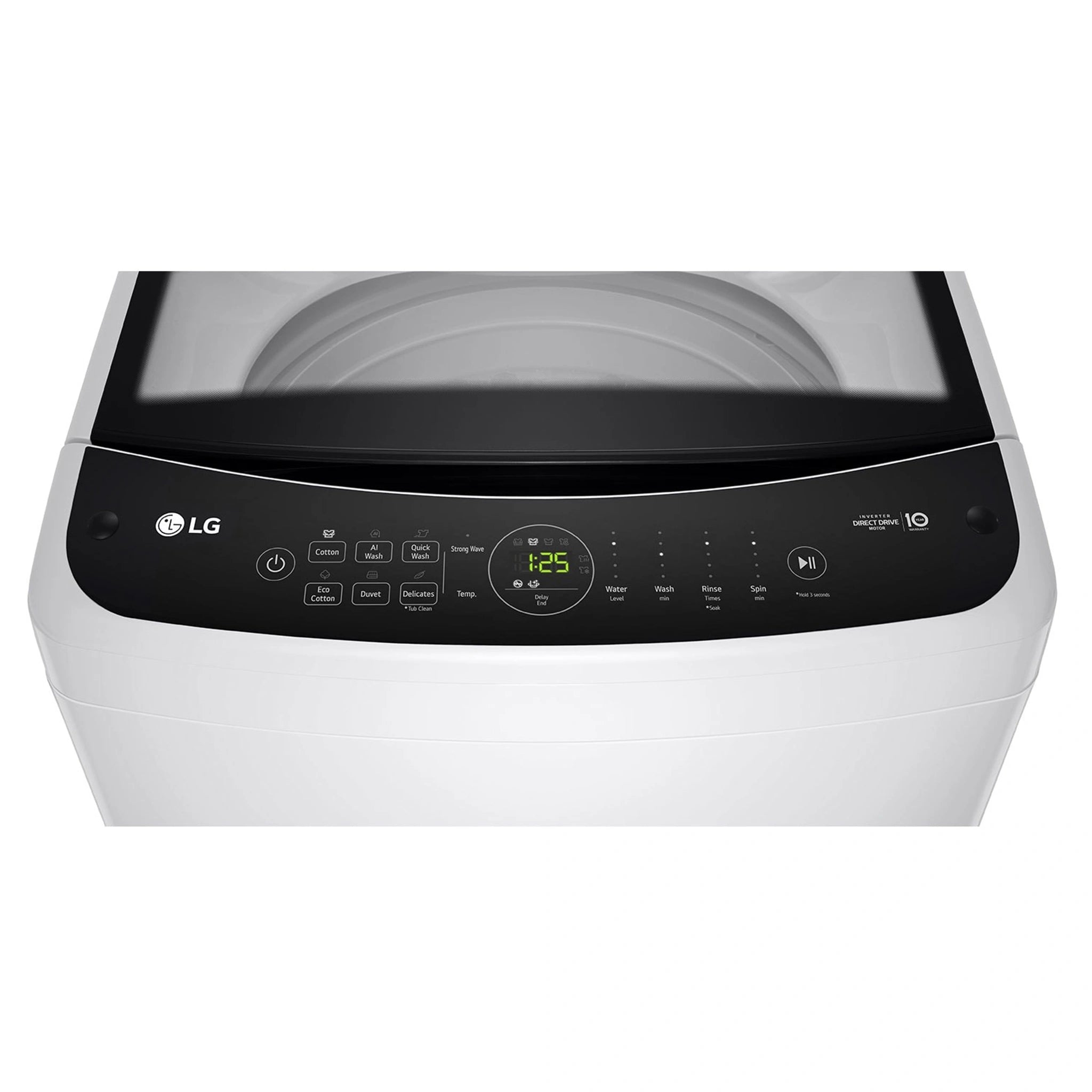 LG 9kg Series 3 Top Load Washer AI DD WTL309W, Control Panel View 3