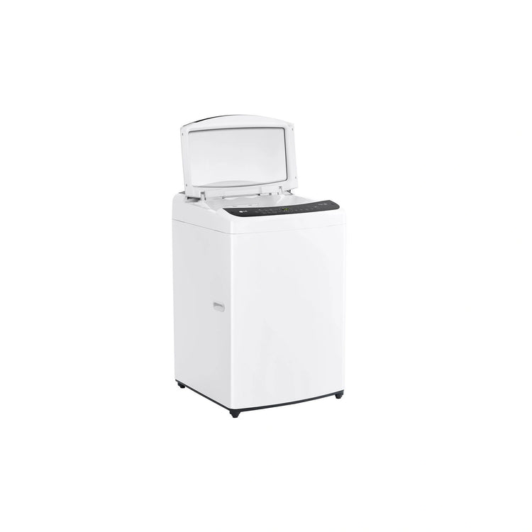 LG 9Kg Series 3 Top Load Washing Machine WTL309W, Left Side View With Door Open