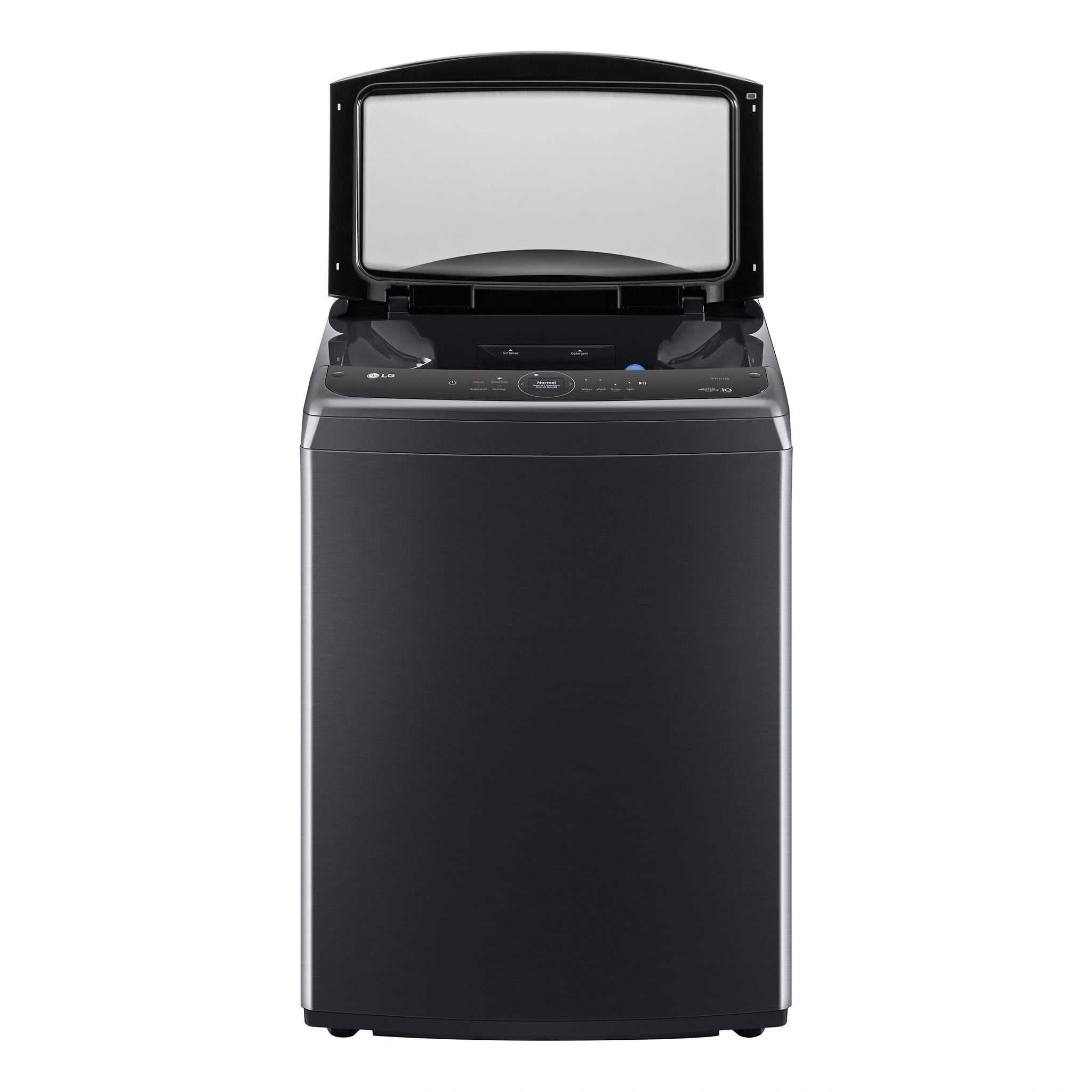 LG 12kg Series 9 Top Load Washer - AI DD WTL912B, Front View With Door Open