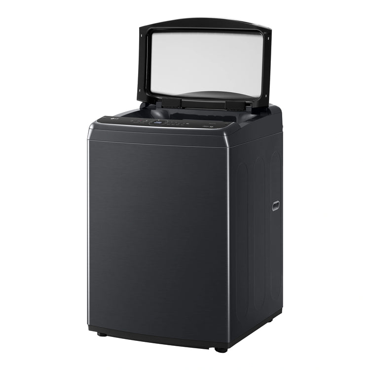 LG 12kg Series 9 Top Load Washer - AI DD WTL912B, Right Side View With Door Open