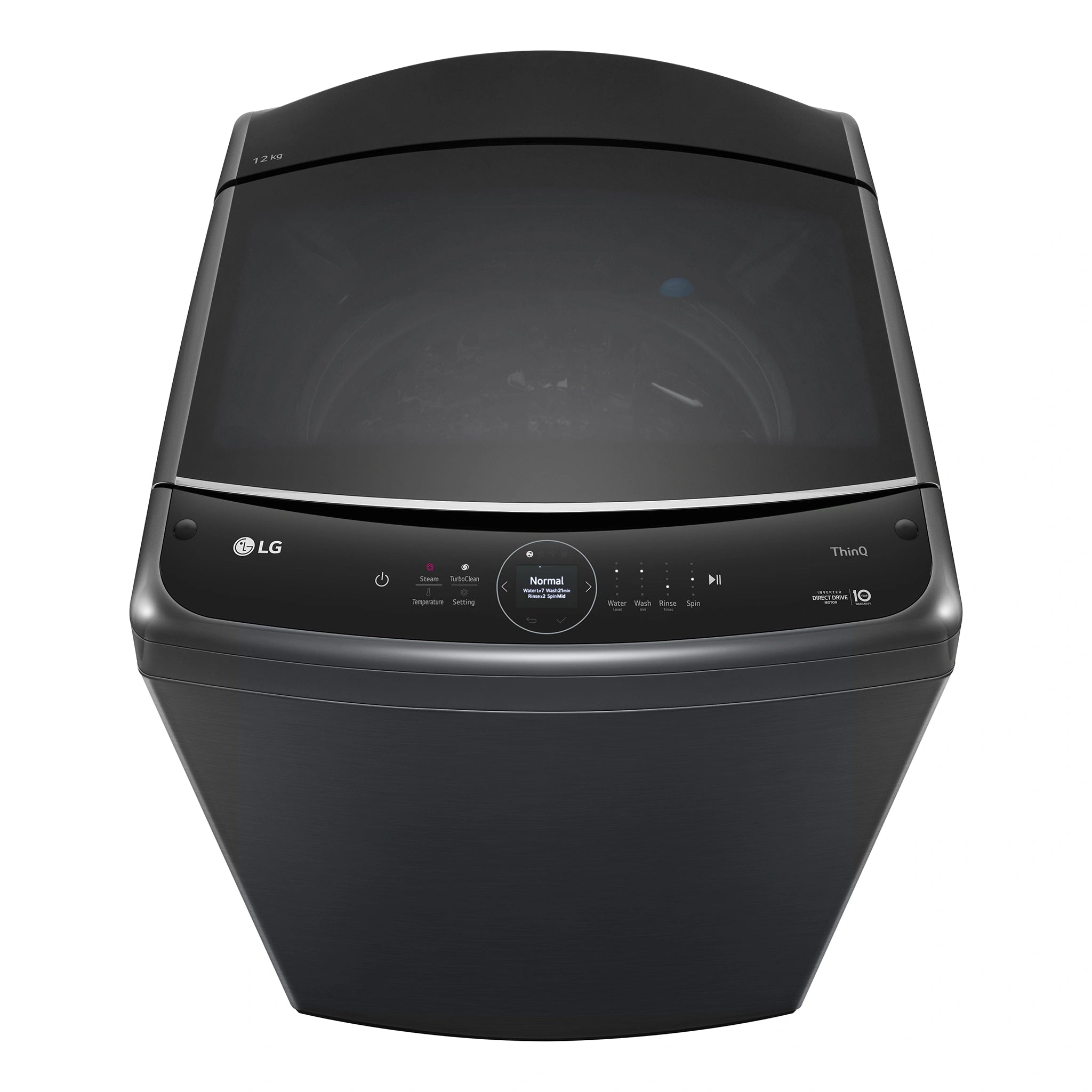 LG 12kg Series 9 Top Load Washer - AI DD WTL912B, Top View