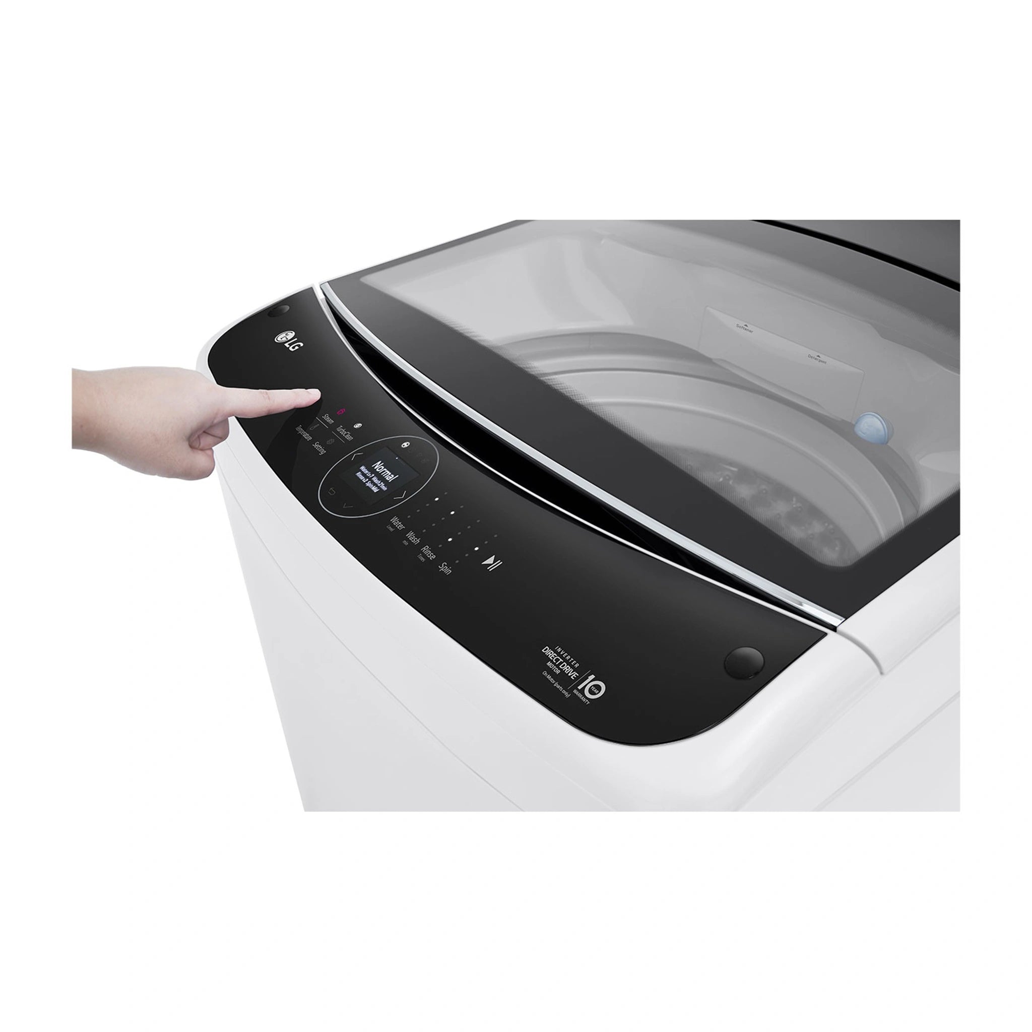 LG 14kg Series 9 Top Load Washing Machine WTL914W, Control Panel View 2