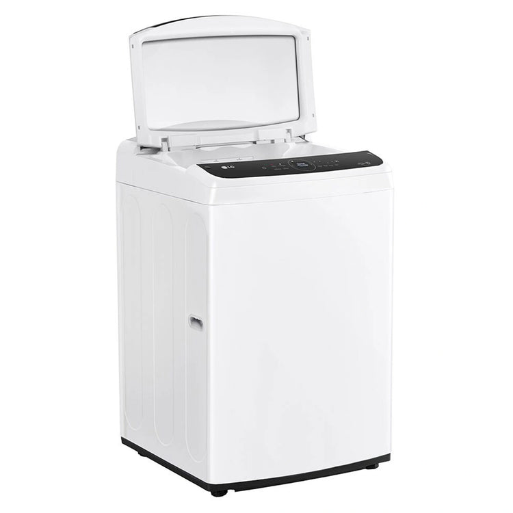 LG 14kg Series 9 Top Load Washer AI DD WTL914W, Left Side Door Open View