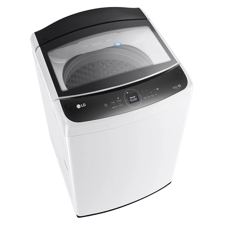 LG 14kg Series 9 Top Load Washer AI DD WTL914W, Top Left Side View